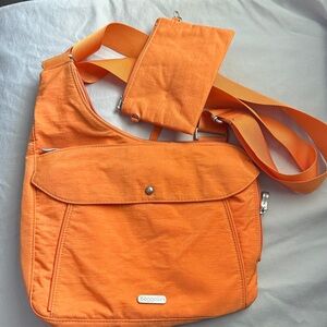 Baggallini Vibrant Orange Crossbody Bag with Pouch